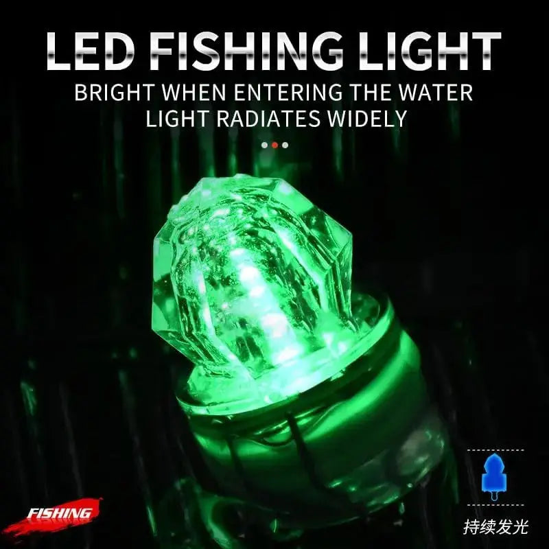 LED Deep Drop Diamond Fishing Light – Needs Battery – Auto On/Off Underwater Lure for Night Fishing