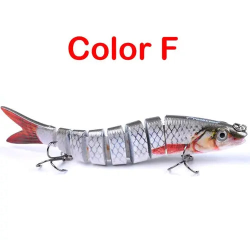 Pike Fishing Lures Artificial Multi Jointed Sections Hard Bait