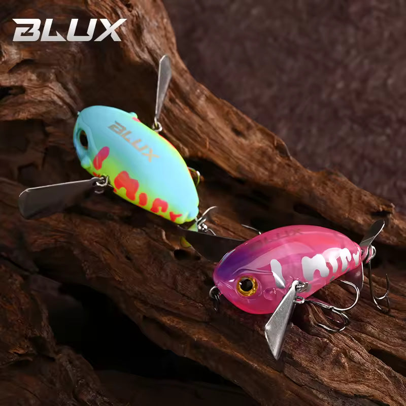 BLUX Micro BUTTIN Pompadour Topwater Crawler 6.5G Wobbler Noisy Fishing Lure Crankbait Freshwater Bass Perch Artificial Bait