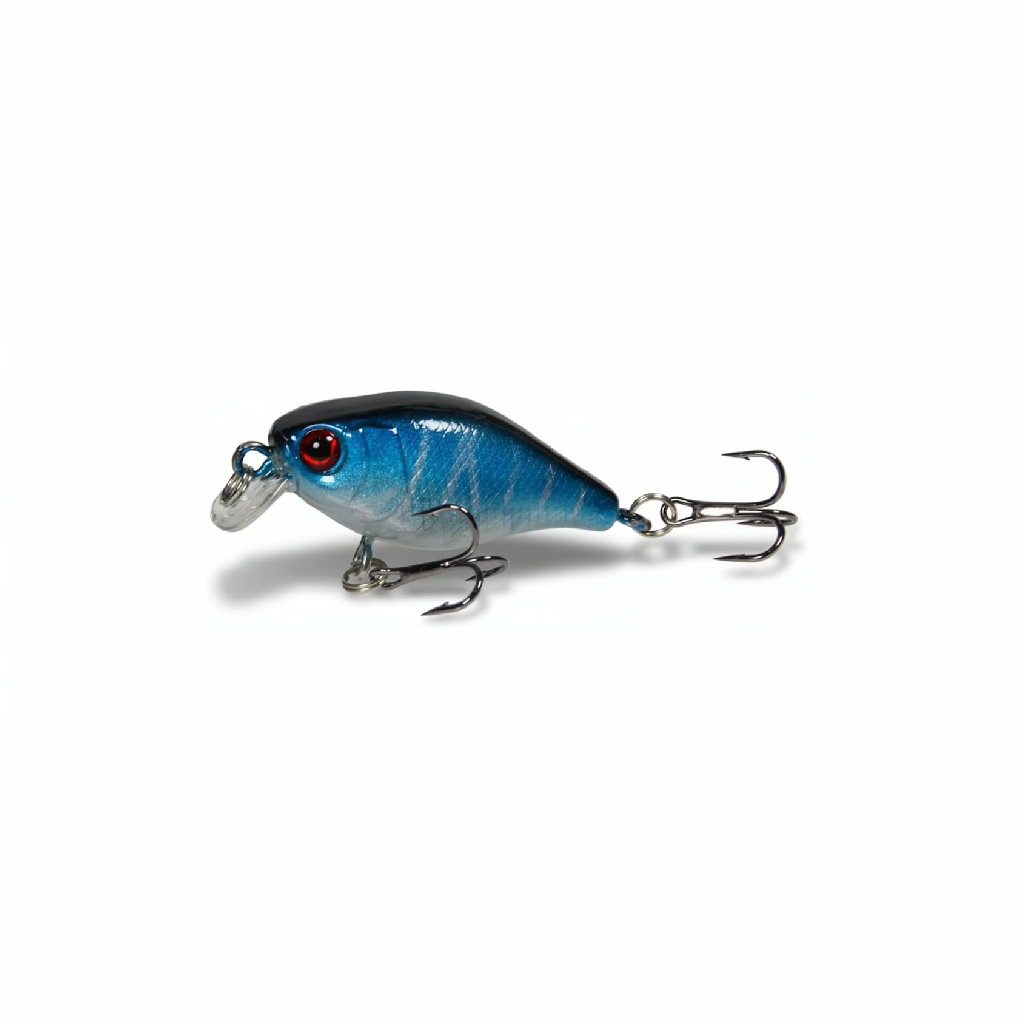 Crankbait Fishing Lures Set – 5pcs Hard ABS Plastic Floating Water Surface Baits with Sharp Hooks – 1.77in - Topwater Artificial Fishing Lure Kit with Storage Box